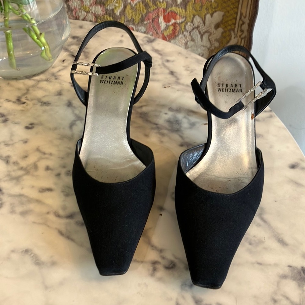 Stuart Weitzman black slingback heels